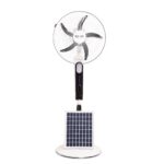 Ventilador Recargable de Pedestal Clímax (18″+Panel Solar)
