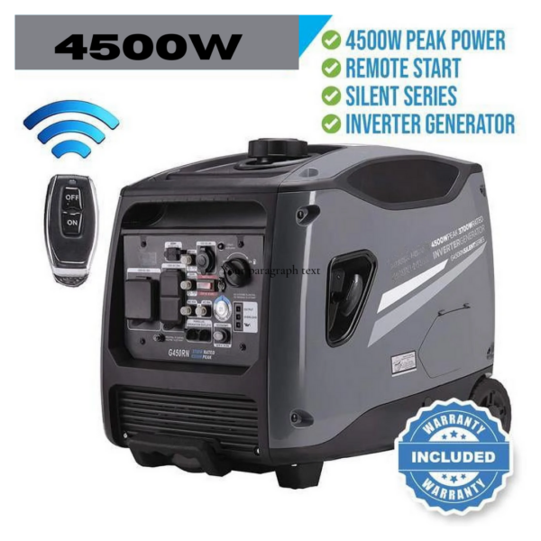 Generador 4500W INVERTER con control remoto