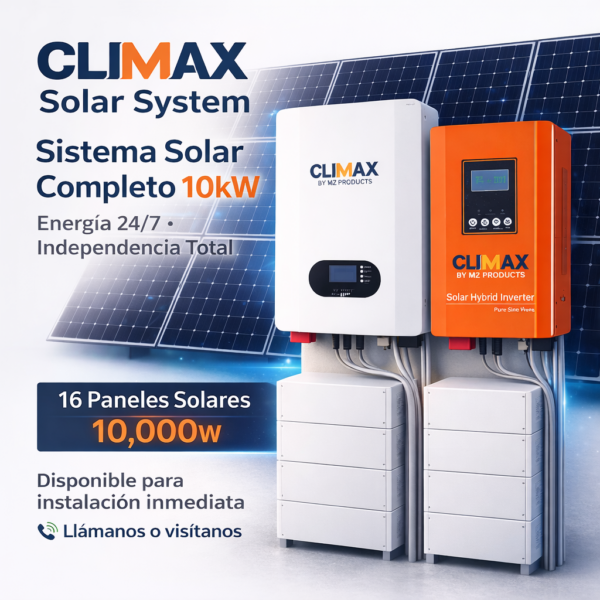 Sistema de Energia Solar 10KW CLIMAX