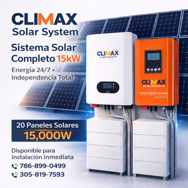 Sistema de Energia Solar 15KW CLIMAX