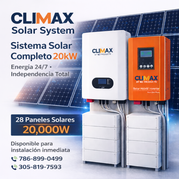 Sistema de Energia Solar 20KW CLIMAX
